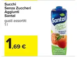 Carrefour Succhi Senza Zuccheri Aggiunti Santal offerta