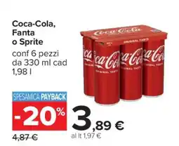 Carrefour COCA COLA, FANTA O SPRITE offerta