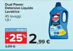 Carrefour Dual Power Detersivo Liquido Lavatrice offerta