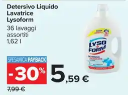 Carrefour Detersivo Liquido Lavatrice Lysoform offerta