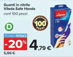 Carrefour Guanti in Nitrile Vileda Safe hands offerta