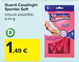 Carrefour Guanti Casalinghi Spontex Soft offerta