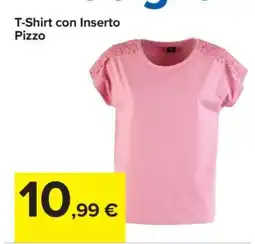 Carrefour T-Shirt con Inserto Pizzo offerta
