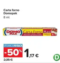 Carrefour CARTA FORNO DOMOPAK offerta