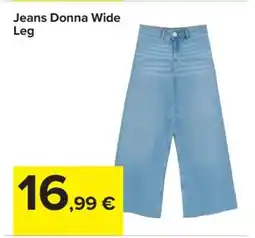 Carrefour Jeans Donna Wide Leg offerta