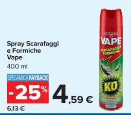 Carrefour Spray Scarafaggi e Formiche Vape offerta