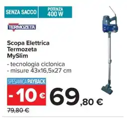 Carrefour Scopa Elettrica Termozeta MySlim offerta