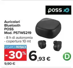 Carrefour Auricolari Bluetooth POSS Mod. PSTWS219 offerta