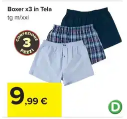 Carrefour Boxer x3 in Tela offerta