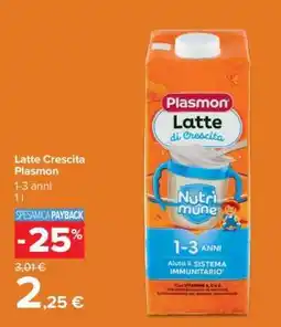 Carrefour Latte Crescita Plasmon offerta