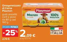 Carrefour Omogeneizzato di Carne Plasmon offerta