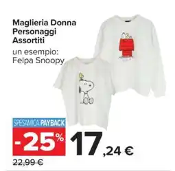 Carrefour Maglieria Donna Personaggi Assortiti offerta