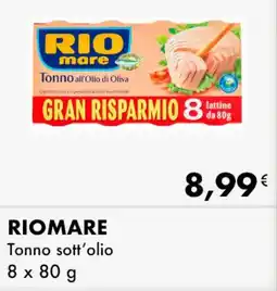 Iper Tosano RIOMARE Tonno sott'olio offerta