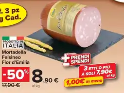 Carrefour Market Mortadella Felsineo Fior d'Emilia offerta