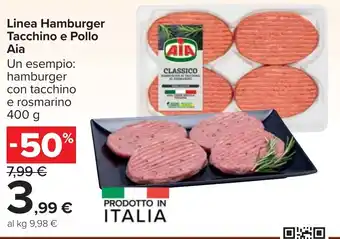 Carrefour Market Linea Hamburger Tacchino e Pollo Aia offerta
