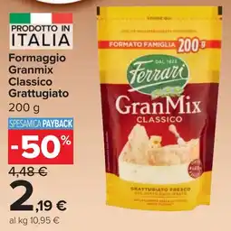 Carrefour Market Formaggio Granmix Classico Grattugiato offerta