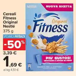 Carrefour Market Cereali Fitness Original Nestlé offerta