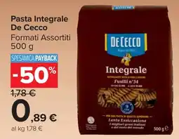 Carrefour Market Pasta Integrale De Cecco offerta