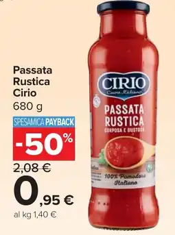 Carrefour Market Passata Rustica Cirio offerta