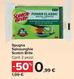 Carrefour Market Spugna Salvaunghie Scotch Brite offerta