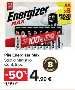Carrefour Market Pile Energizer Max offerta