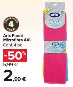 Carrefour Market Arix Panni Microfibra 4XL offerta