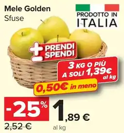 Carrefour Market Mele Golden offerta