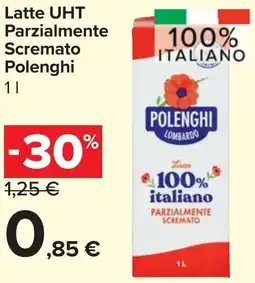 Carrefour Market Latte UHT Parzialmente Scremato Polenghi offerta