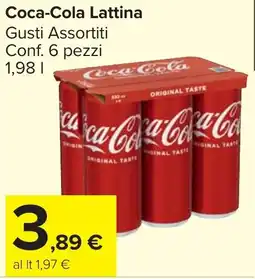 Carrefour Market Coca-Cola Lattina offerta