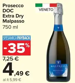 Carrefour Market Prosecco DOC Extra Dry Malpasso offerta