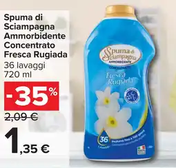 Carrefour Market Spuma di Sciampagna Ammorbidente Concentrato Fresca Rugiada offerta
