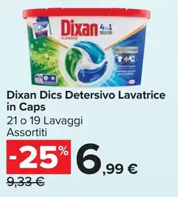 Carrefour Market Dixan Dics Detersivo Lavatrice in Caps offerta