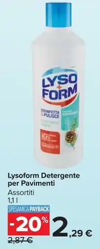 Carrefour Market Lysoform Detergente per Pavimenti offerta