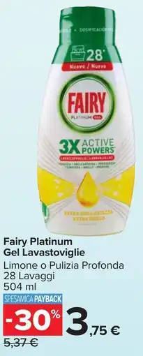 Carrefour Market Fairy Platinum Gel Lavastoviglie offerta