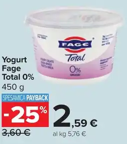 Carrefour Market Yogurt Fage Total 0% offerta