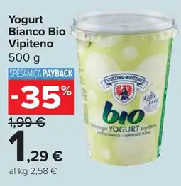 Carrefour Market Yogurt Bianco Bio Vipiteno offerta