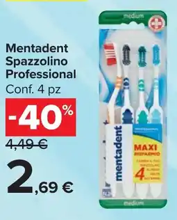 Carrefour Market Mentadent Spazzolino Professional offerta