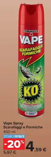 Carrefour Market Vape Spray Scarafaggi e Formiche offerta
