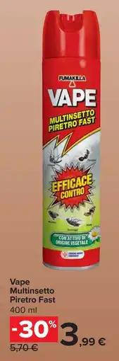 Carrefour Market Vape Multinsetto Piretro Fast offerta