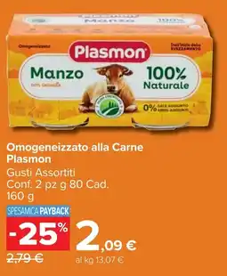 Carrefour Market Omogeneizzato alla Carne Plasmon offerta