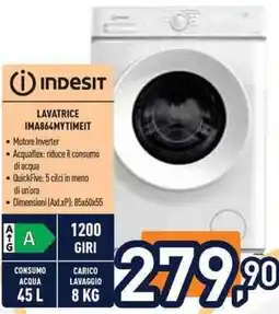 Unieuro INDESIT LAVATRICE IMA864MYTIMEIT offerta