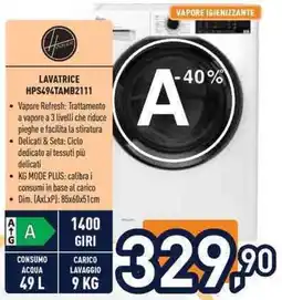 Unieuro Hoover LAVATRICE HPS494TAMB2111 offerta
