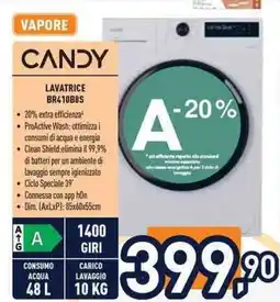 Unieuro CANDY LAVATRICE BR410B8S offerta