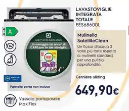 Unieuro Electrolux LAVASTOVIGLIE INTEGRATA TOTALE EES68600L offerta
