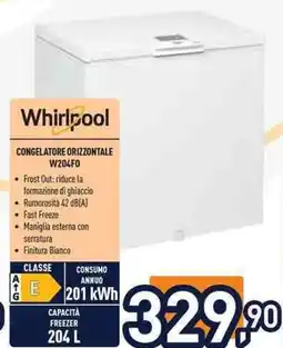 Unieuro Whirlpool CONGELATORE ORIZZONTALE W204F0 offerta