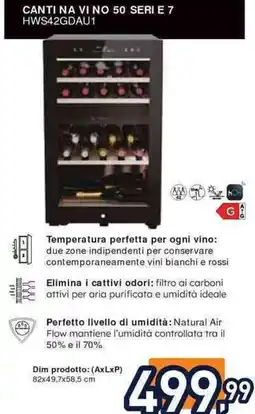 Unieuro Haier CANTINA VINO 50 SERI E 7 HWS42GDAU1 offerta