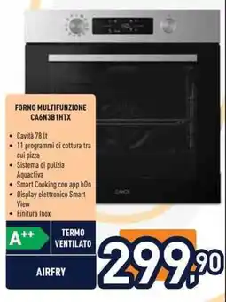 Unieuro CANDY FORNO MULTIFUNZIONE CA6N3B1HTX offerta