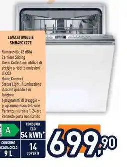 Unieuro BOSCH LAVASTOVIGLIE SMH4ECX27E offerta