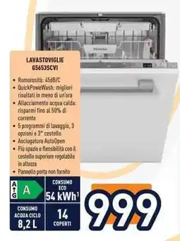 Unieuro Miele LAVASTOVIGLIE 65653SCVI offerta