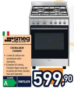 Unieuro smeg CUCINA 60CM CX60GMX offerta